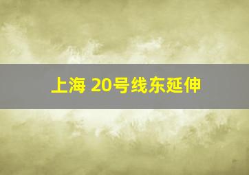 上海 20号线东延伸